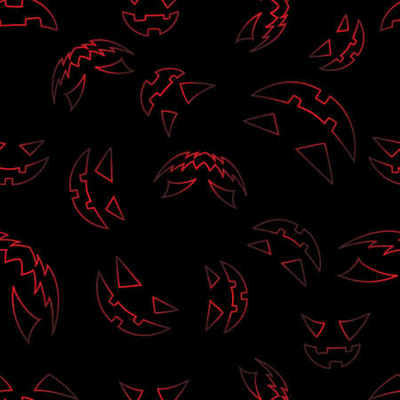 vector seamless with pumpkin on dark backgoundのイラスト素材