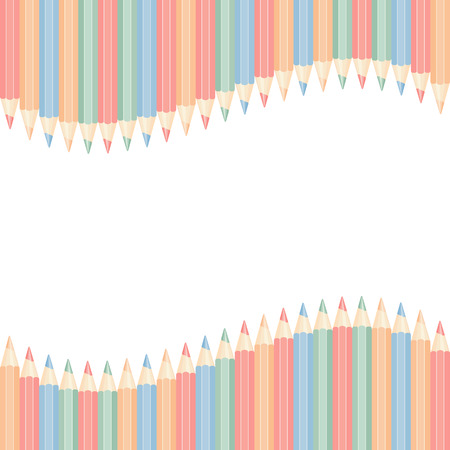 Pencils Isolated on White Background Vector Illustrationのイラスト素材