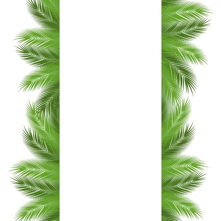 Tropical leaves. Floral design background. vector illustrationのイラスト素材