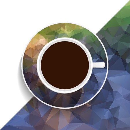 cup of coffee isolated on a background colored. vector illustrationのイラスト素材