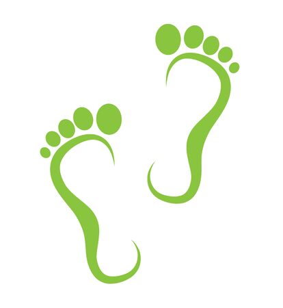 green step icon isolated on white background. vector illustrationのイラスト素材