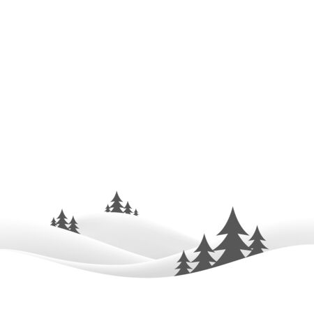 winter night landscape. Merry Christmas. vector illustrationのイラスト素材