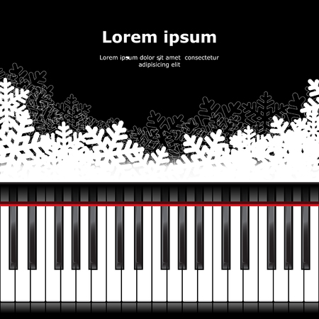 Piano template, music creative concept illustration. Vectorのイラスト素材