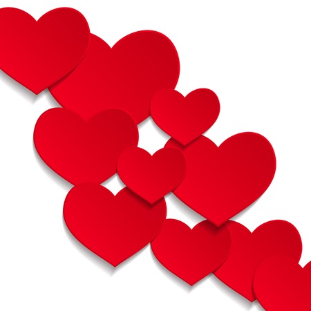 Valentines day background with hearts. vector illustationのイラスト素材