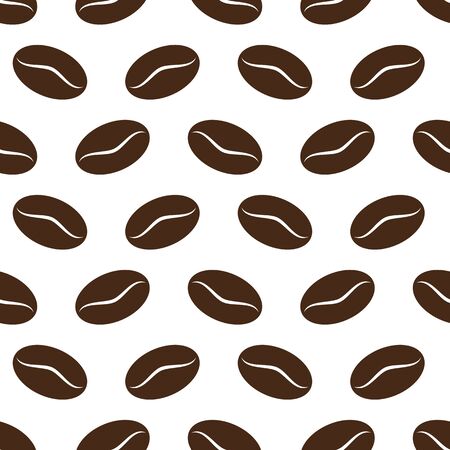 seamless coffee beans isolated on white background. illusrationのイラスト素材