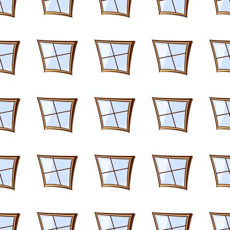 windows on the building seamless. vector illustrationのイラスト素材