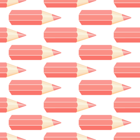pencil seamless isolated on white background. vector illustrationのイラスト素材