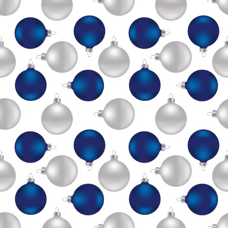 Seamless pattern of christmas balls on white backgroundのイラスト素材