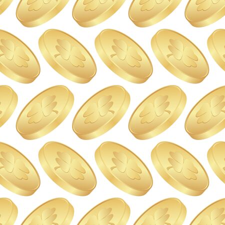 seamless of gold coinsのイラスト素材