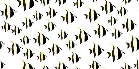 Artistic  fish seamless isolated.のイラスト素材