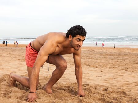 Handsome shirtless manの写真素材