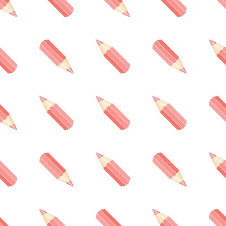 red pencils on whiteのイラスト素材