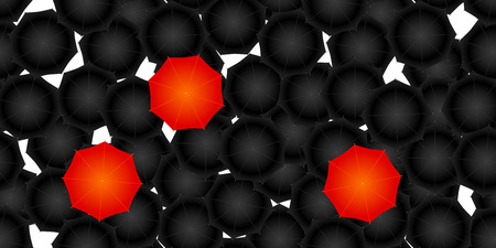 seamless of opened umbrellasのイラスト素材