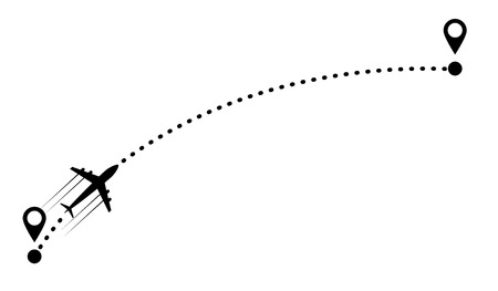 plane and trackのイラスト素材