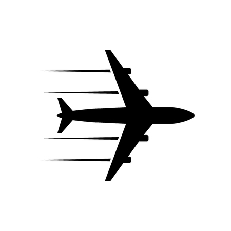 Black plane iconのイラスト素材