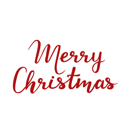 Merry Christmas on white background. Vector illustration.のイラスト素材