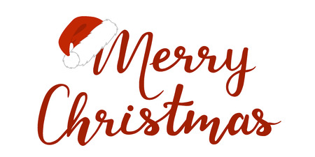 Merry Christmas on white background. Vector illustration.のイラスト素材
