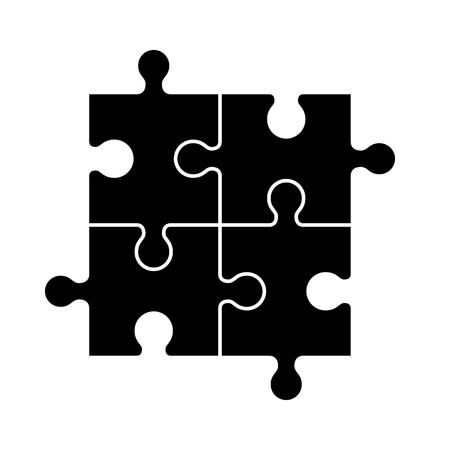 Set of puzzle piecesのイラスト素材