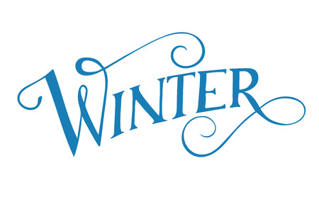 Blue Lettering Winterの写真素材