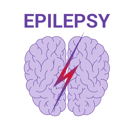 Epilepsy vector icon isolated on a white background.のイラスト素材