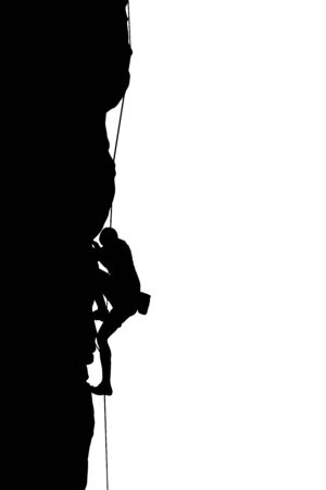Silhouette of a climberのイラスト素材