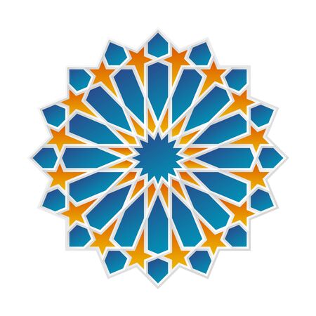 Geometrical Islamic Ornament Rosetteのイラスト素材