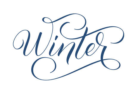 Brush calligraphy Winterのイラスト素材