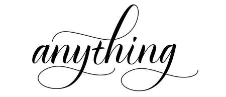 brush calligraphy Anythingのイラスト素材