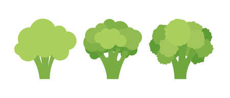 Set of three broccoliのイラスト素材