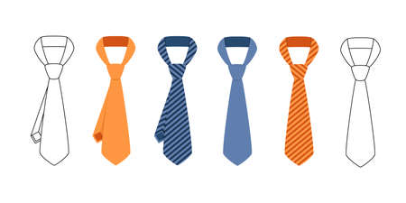 Set of men necktiesのイラスト素材