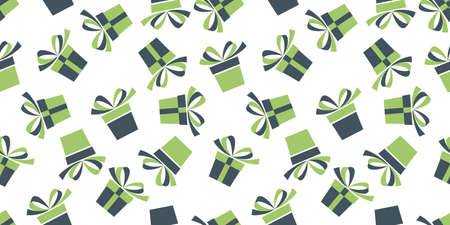 Seamless pattern with gift boxes