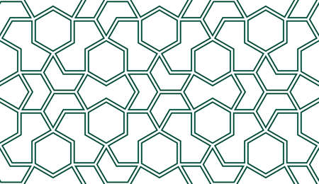 Geometric Islamic Seamless Patterns for decoration greeting card or interior. Vector Illustration.のイラスト素材