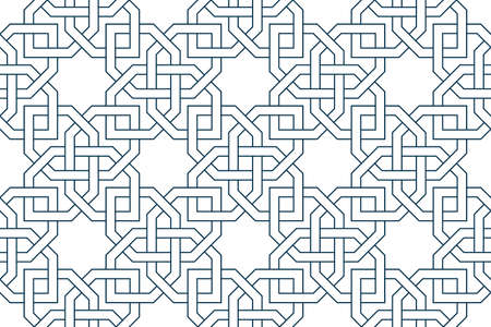 Geometric Islamic Seamless Pattern for decoration greeting card or interior. Vector Illustration.のイラスト素材
