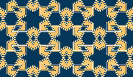 Geometric Islamic Seamless Pattern for decoration greeting card or interior. Vector Illustration.のイラスト素材