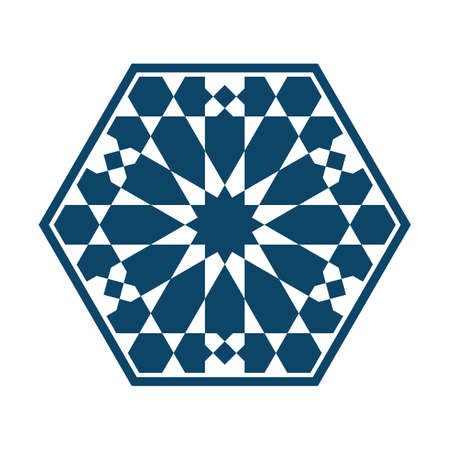 Islamic traditional rosettes for greetings cards decoration and design isolated on white...
