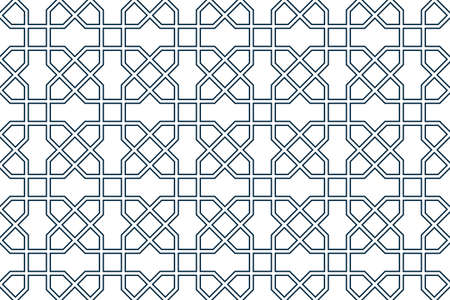 Geometric Islamic Seamless Pattern for decoration greeting card or interior. Vector Illustration.のイラスト素材