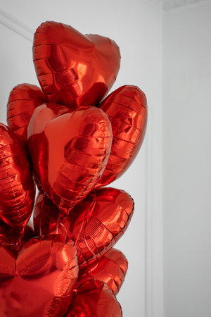 Heart shaped balloons. Valentine's Dayの写真素材