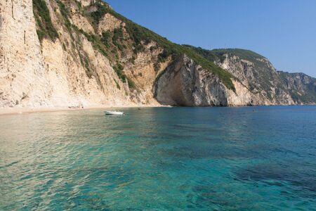 Paleokastritsa on corfu island Greeceの写真素材