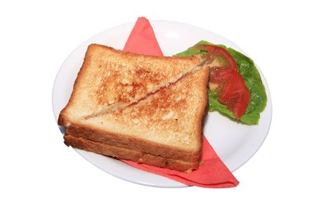 sandwich isolated on white backgroundの写真素材