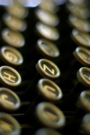 Close up of a Typewriter keyboardの写真素材