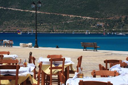 Vassiliki on the Ionian island of Lefkas Greeceの写真素材