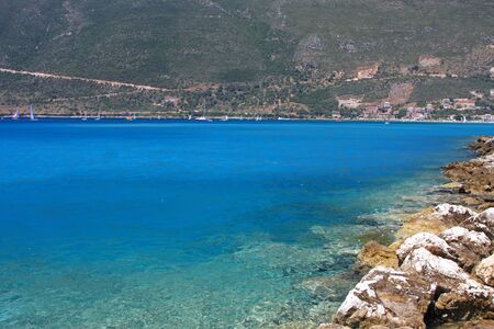 Vassiliki on the Ionian island of Lefkas Greeceの写真素材