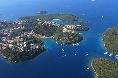 Aerial view on Sivota Greeceの写真素材