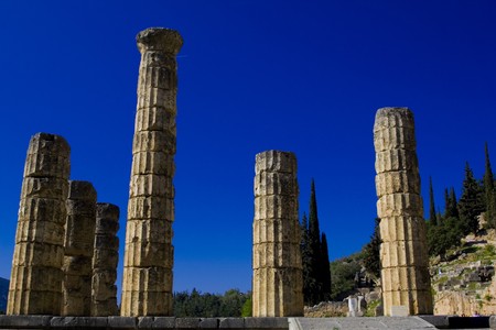 The large altar of the sanctuary, in front of the temple of Apollo, was paid for and erected by the...