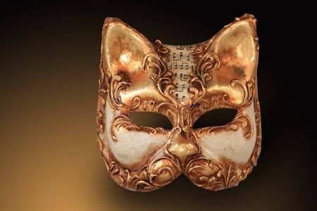 Carnival Mask from Venice Italy isolated on blackの写真素材