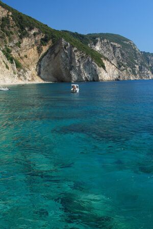 Paleokastritsa on corfu island Greeceの写真素材