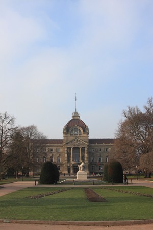 Rhin palace in Strasbourg France on a cold winter dayの写真素材