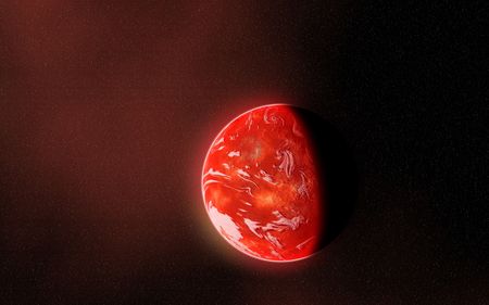 Composite image of an alien planet up-closeの写真素材