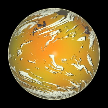 Composite image of an alien planet up-closeの写真素材