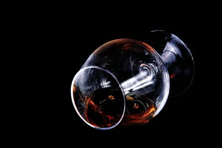 close-up of a Cognac glass with copyspaceの写真素材